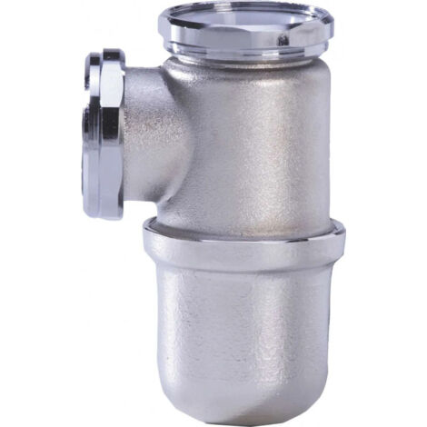 Nicoll – Siphon de lavabo non réglable – Laiton chromé mat – Culot dévissable – Sortie Ø32 mm – Raccordement G11/4 (1/4)