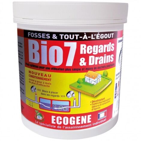 Déboucheur chimique pour fosses septiques et tout-à-l'égout – Élimination graisses et mauvaises odeurs – 800g – Compatible systèmes d'évacuation – Ab7 Industrie