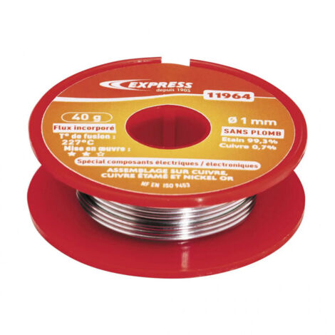 Soudure étain pour composants électriques/électroniques, 40g. (1/2)