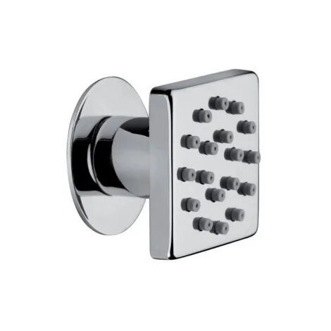 Douchette latérale orientable hydromassage haut débit, carrée. (1/2)