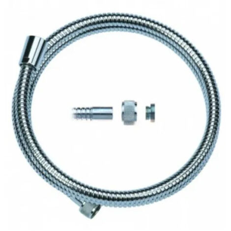 Flexible de douche double agrafage laiton, 2 mètres démontable.