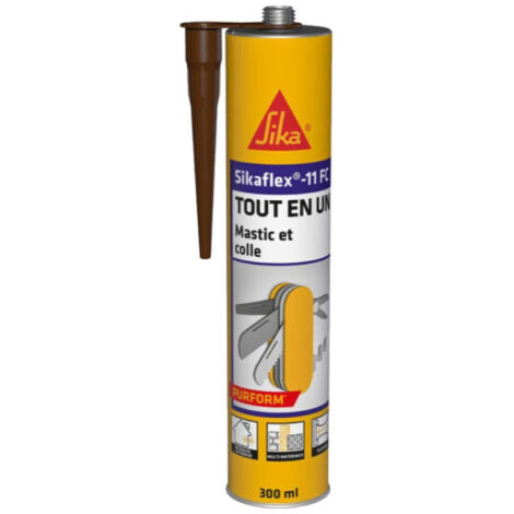 Sika – Mastic colle multi-usages 300 ml – Pour collage béton, métal, bois et verre – Résistance mécanique et intempéries – Technologie Purform (1/8)