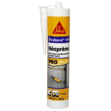 Colle néoprène Sikabond 144 – Cartouche 380g – Maintien immédiat puissant – Excellente adhérence sur bois brut et métal