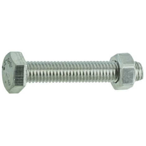 Boulon à tête hexagonale inox A4 5x40mm, 8 pièces.