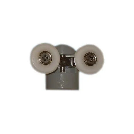 Kinedo – Enrouleur manuel pour volet roulant – Double roulette pour verre 6 mm – Support gris – Longueur 58 mm – Diamètre 23 mm (1/2)