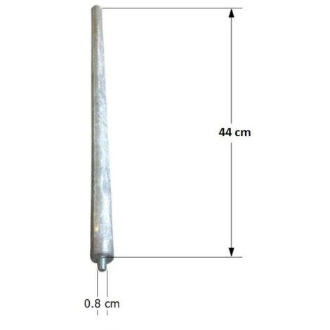 Anod M8 diamètre 22 mm Longueur 510 mm