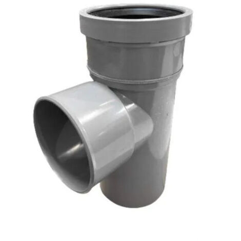 Nicoll – Embranchement PVC 87°30 simple MF avec joint – Raccord 110/100 – Assemblage à coller – Résistance et durabilité élevées