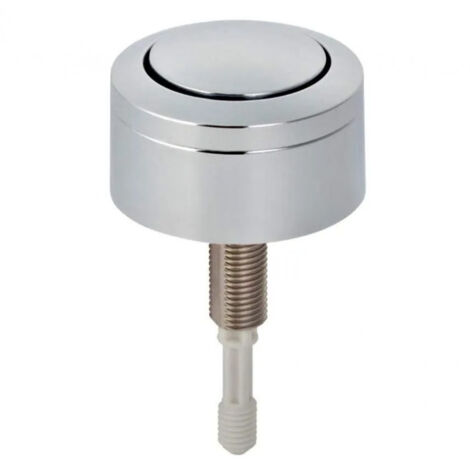 Bouton poussoir pour mécanisme de chasse – Rinçage simple interrompable – Finition chromée brillante – Compatible réservoirs Geberit