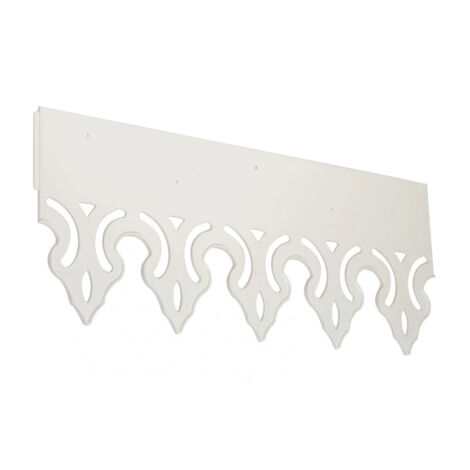 Nicoll – Lambrequin blanc 200 x 500 mm – Élément de fixation pour gouttière – 100% recyclable – Résistant aux chocs et UV