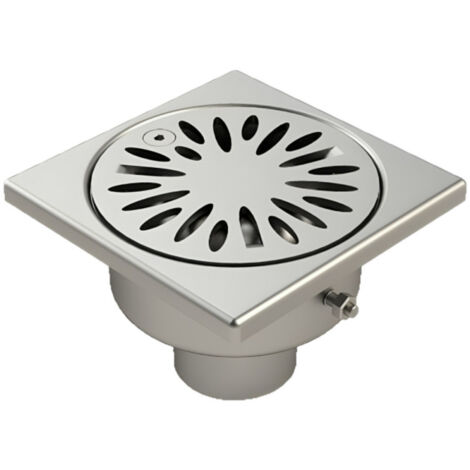 Siphon Balcon Anti-odeurs Siphon De Sol Acier Inoxydable - Grille Anti- Blocage Pour Balcon, Cour Extérieure | Bouche Plate 110mm Grille Drainage Acier Inox