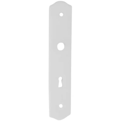 Plaque pour porte en porcelaine blanche 255 x 50 mm – Entraxe 195 mm – Pour serrures DT – Élégante et fonctionnelle – Dt 2000 (1/2)