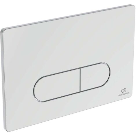 Ideal Standard – Plaque de commande WC chrome – Finition métal – Compatible avec bâtis-supports ProSys – Montage rapide sans outil – R0115AA