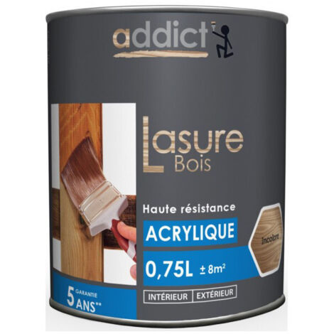 Lasure bois acrylique 0.75L, chêne rustique. (1/2)