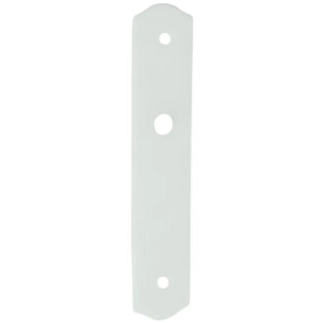 Plaque pour porte en porcelaine blanche – Dimensions 255 x 50 mm – Entraxe 195 mm – Accessoire élégant et fonctionnel – Dt 2000