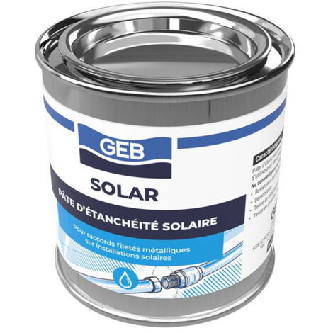 GEB – Pâte d'étanchéité pour raccords métalliques – Étanchéité immédiate – Démontable – Pour installations solaires et systèmes d'échange de chaleur (1/4)