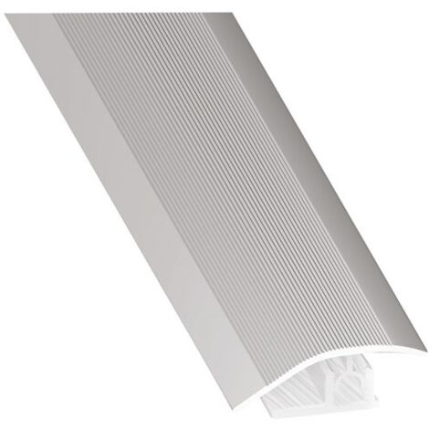 Barre de seuil de rattrapage aluminium incolore 930 mm x 47 mm – Profil anti-dérapant – Pour carrelage, parquet, lino, moquette – Cqfd