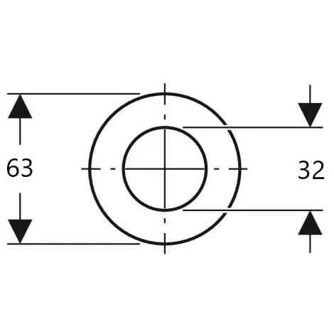 Joint d'étanchéité Geberit  mécanisme de chasse,  63 x 32 mm, 818.109