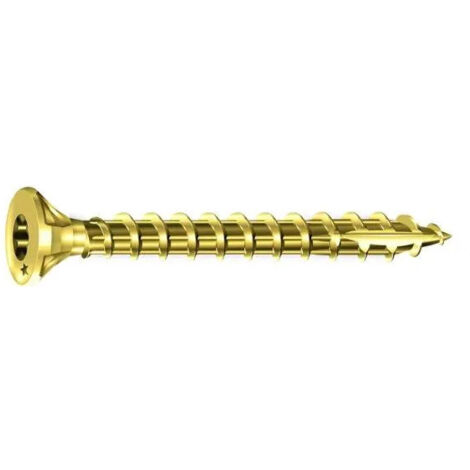 Vynex – Vis à bois étoile 5x50mm – Acier bichromaté – 120 pièces – Vissage rapide anti-fendage – Pointe effilée pour précision