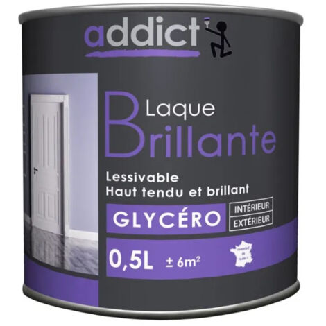 Peinture laque brillante glycéro 05.L, noir.