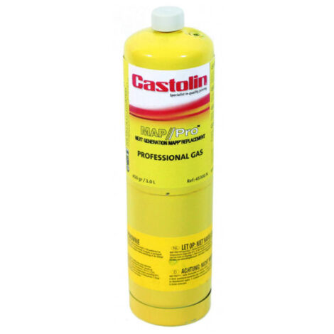 Castolin – Gaz professionnel 1L pour chalumeaux CTK27, 3500 FLEX, 4000 FLEX – Autonomie ≥ 1h45 – Température de flamme jusqu'à 2400°C