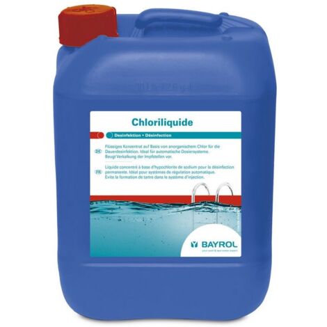 Bayrol – Désinfectant chloré de piscine 10L – Application permanente – Efficacité renforcée contre les algues et bactéries – Format liquide
