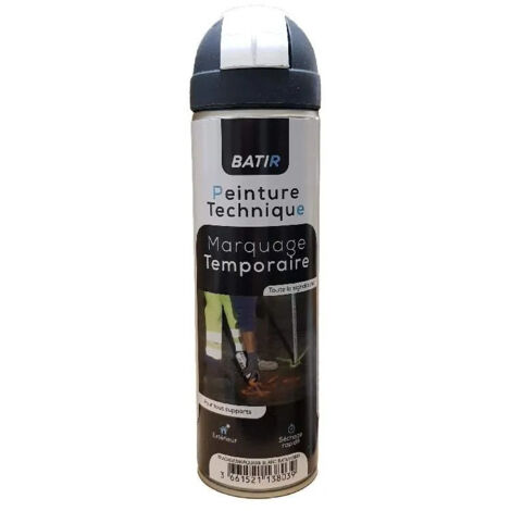 Aérosol Peinture Marquage Julien Blanc 500ml – Chantier/traçage