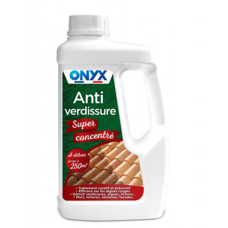 Anti verdissure concentré 1 L – Curatif et préventif – Pour toitures, murs, terrasses – Rendement jusqu'à 250 m² – Onyx (1/2)