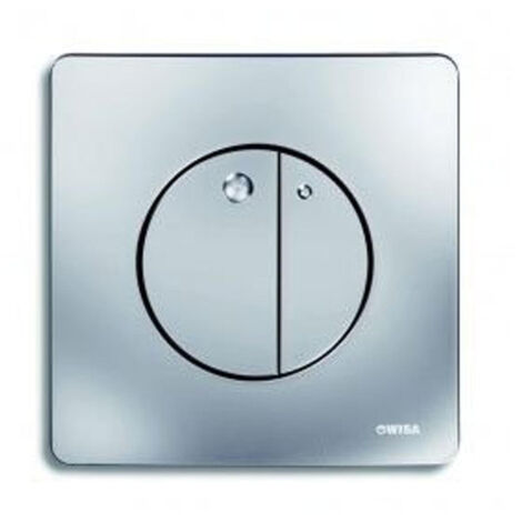 Plaque de commande WISA modèle QUADRO GAIA double volume, ABS chrome mat. (1/5)