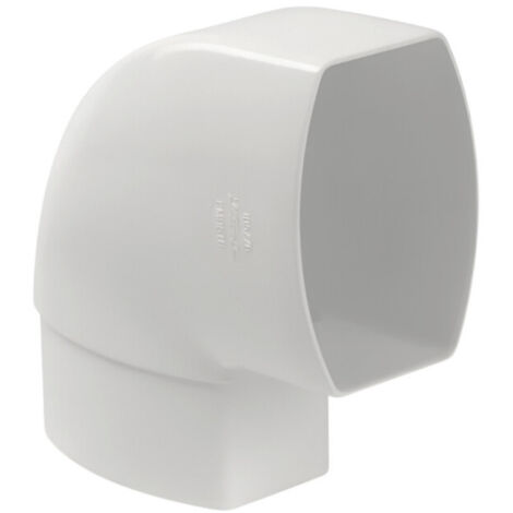 Nicoll – Coude mâle femelle orientable 90° – Raccord pour gouttière en Techtan® – Ø 105 mm et Ø 76 mm – Assemblage sans manchonnage – Blanc - TD107