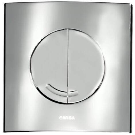 Wisa Argos Plaque de commande carré 16x16cm avec dualflush plastique chrome brillant