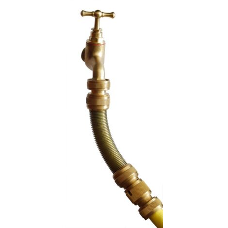 Boutté – Flexible de nez de robinet 17 cm – Filetage femelle 20x27 – Raccord rapide en laiton – Réduit les contraintes de torsion
