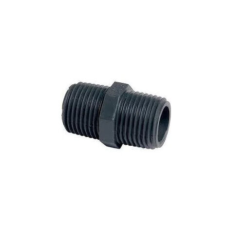 Raccord d'évacuation PVC mamelon 20x27 mm – Type à visser – Pression max 16 bars – Pour systèmes d'arrosage