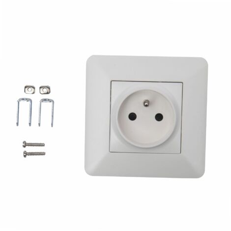 Zenitech – Prise murale 2P+T 16A étanche IP55 – Installation encastrée – Pour espaces intérieurs – Compatible avec toutes boîtes d'encastrement