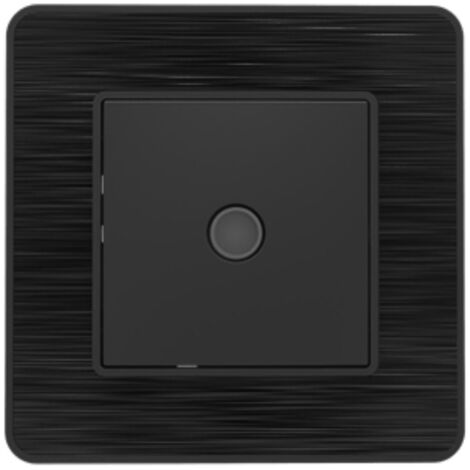 Prise TV 9.52mm encastrable modèle KOURO métal noir brossé ZENITECH