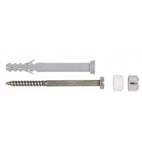 Fischer – Kit de fixation WC au sol S8RD en laiton avec vis inox A2 – Installation traversante pour béton et brique – 60570 - 60WCR