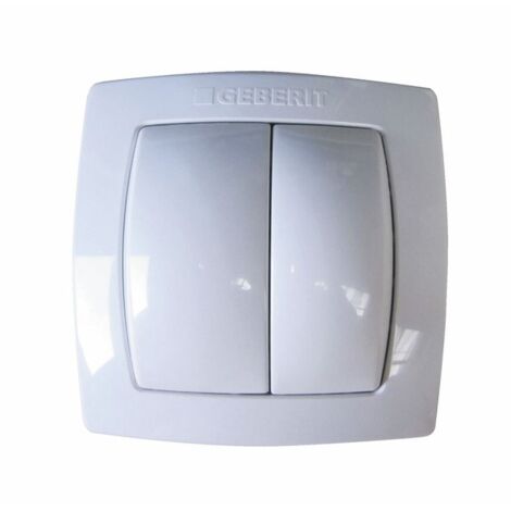 Geberit – Déclenchement de WC hytouch manuel/pneumatique – Mécanisme à double touche – Design encastré blanc – Pour installation facile (1/2)