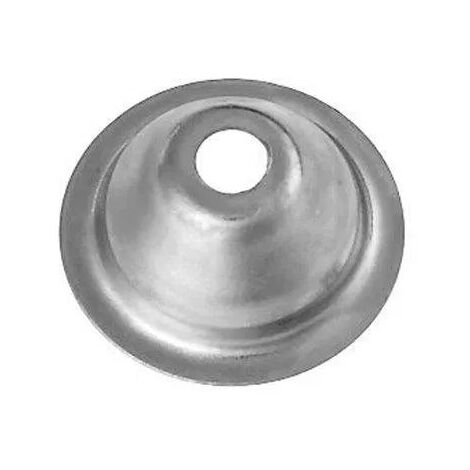 Sanitaire-Distribution – Rosace conique 14 mm – Acier zingué – Boîte de 100 pièces – Finition esthétique pour colliers simples ou doubles