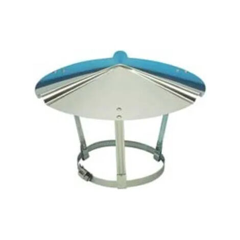 TEN – Chapeau chinois inox 120-140 mm – Sortie de toit anti-pluie – Compatible gaz, bois, fuel – Protection conduits toiture
