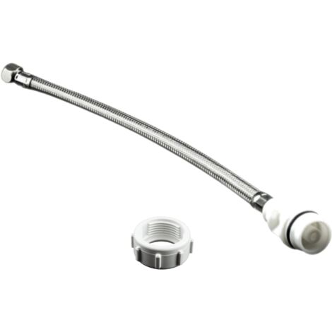 Kit fixation robinet étrier simple + 2 flexibles