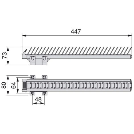 Porte cravates latéral extractible, aluminium et plastique anodisé mat