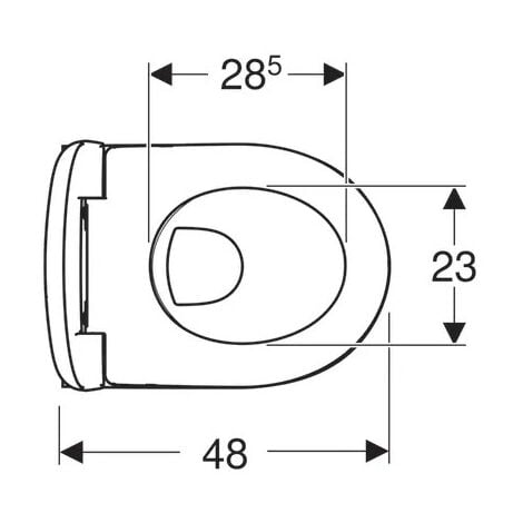 Pack cuvette suspendue court Renova avec abattant standard, blanc Geberit