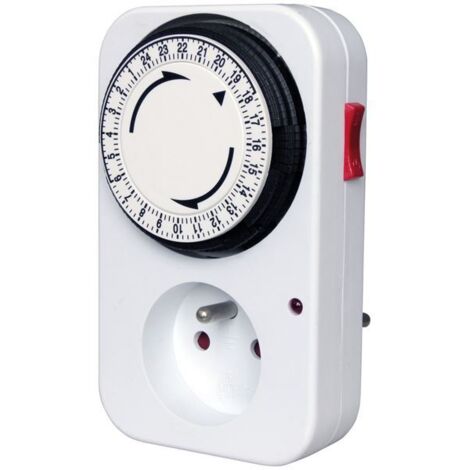 Electraline – Programmateur journalier mécanique 3500W – Plage de programmation 15 minutes – Pour gestion efficace appareils électriques (1/2)