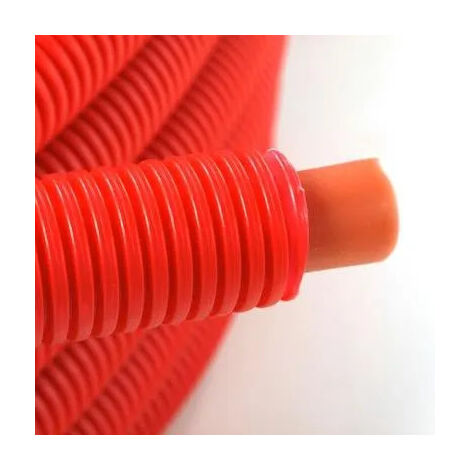 TUBE PER pré-gainé - Ø16x20mm - rouge - longueur 25ml