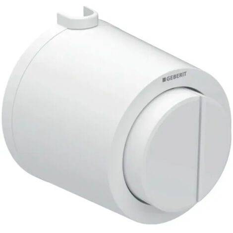 Geberit – Commande déportée WC – Poussoir apparent double touche – Longueur 850mm, largeur 850mm, hauteur 900mm – Matière synthétique blanc