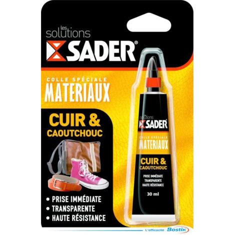 Colle transparente pour cuir et caoutchouc, 30ml, SADER
