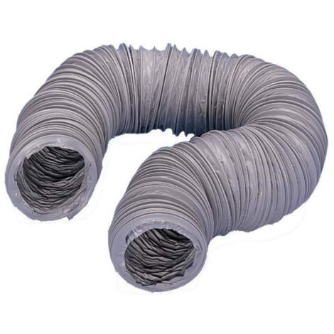 Gaine VMC souple pvc gris diamètre 80 mm – Longueur 6 mètres – Conduit pour ventilation – Pour espaces confinés – Strulik (1/6)