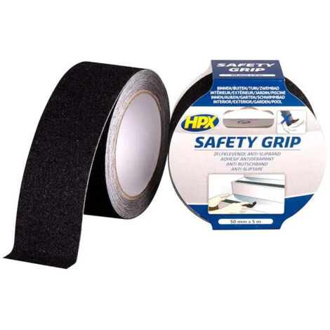 3M Revêtement Antidérapant Gros Grain Noir - 50mm X 20m - Épaisseur 1,6mm - Pour Sols Industriels