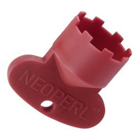 Clé plastique rouge pour aérateur intégré mâle 21.5x100