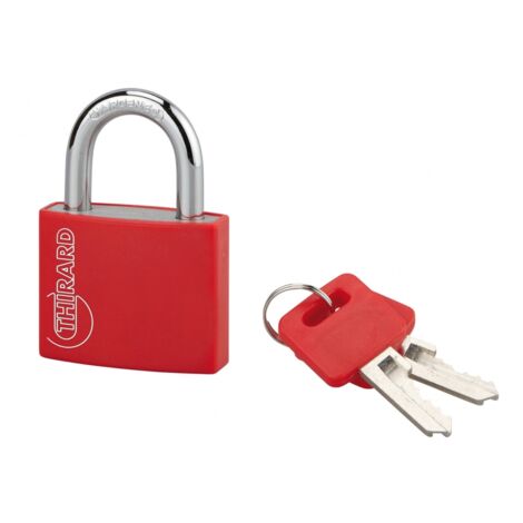 THIRARD - Cadenas à clé Type 1, intérieur, 40mm, aluminium, couleurs assorties, 2 clés - THIRARD (1/3)