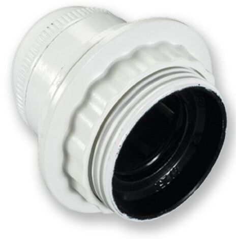 ELECTRALINE - Douille E27 filetée bague pas 10x1 blanc